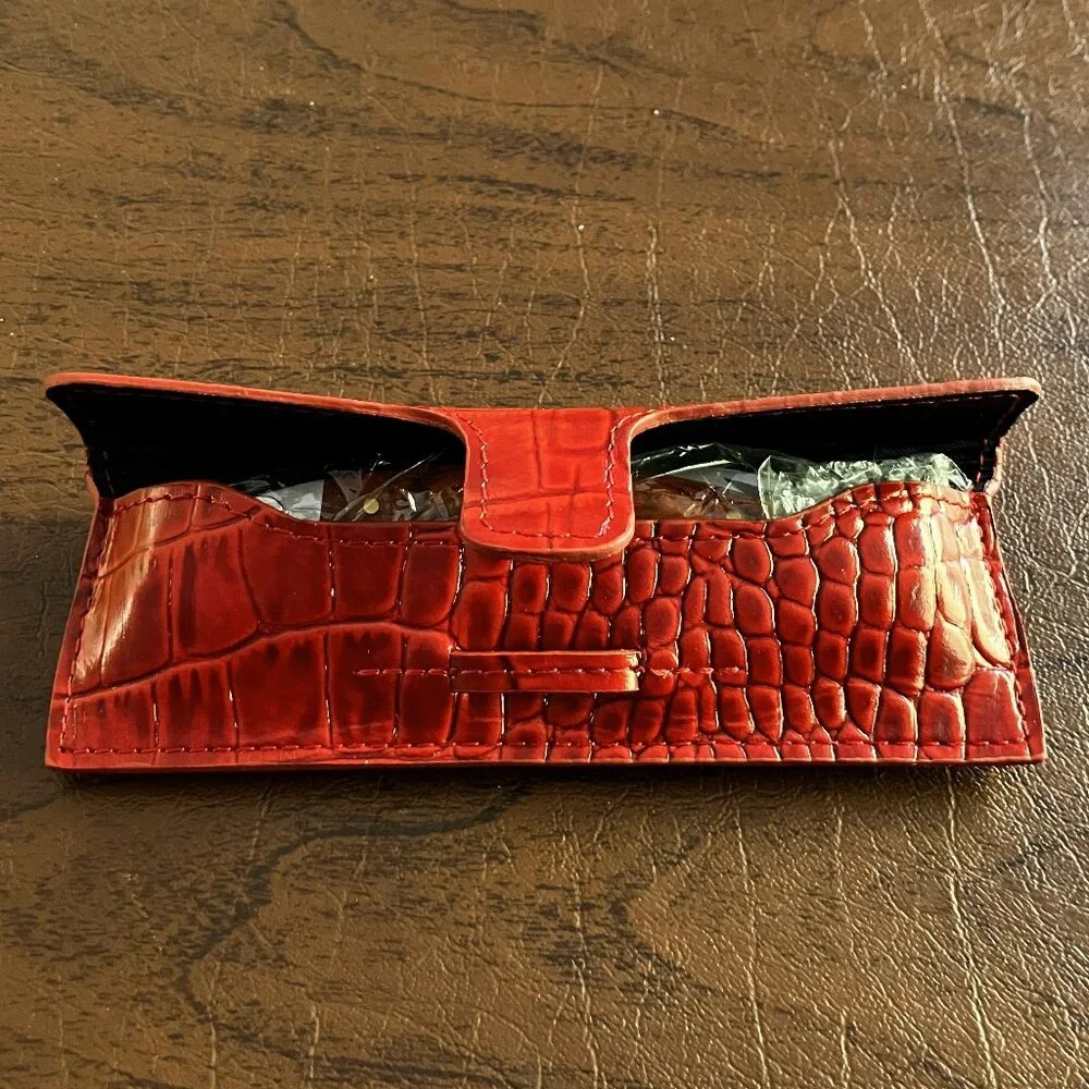 NIB Neiman Marcus Corkscrew and Bottle Opener in Red Leather Case